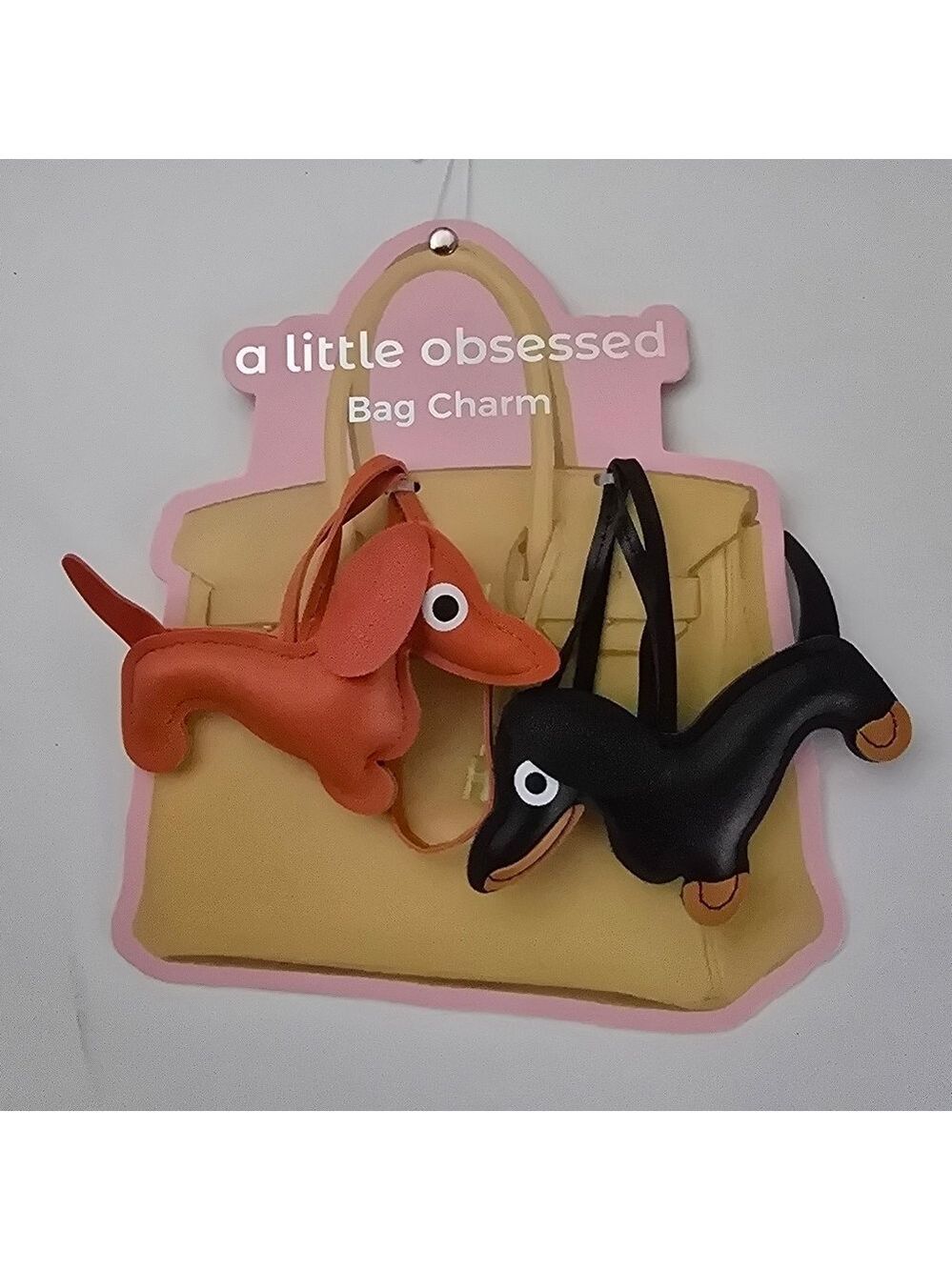 A Little Obsessed Dachshund Sausage Dog Bag Charms Set